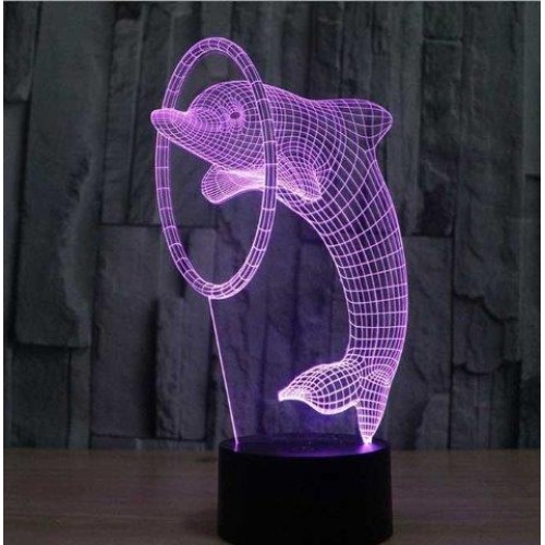 Yunus Balığı 3D Lamba