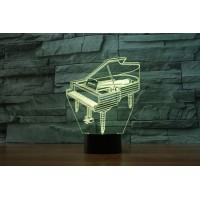 Dekoratif Piyano 3D Lamba