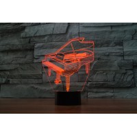 Dekoratif Piyano 3D Lamba